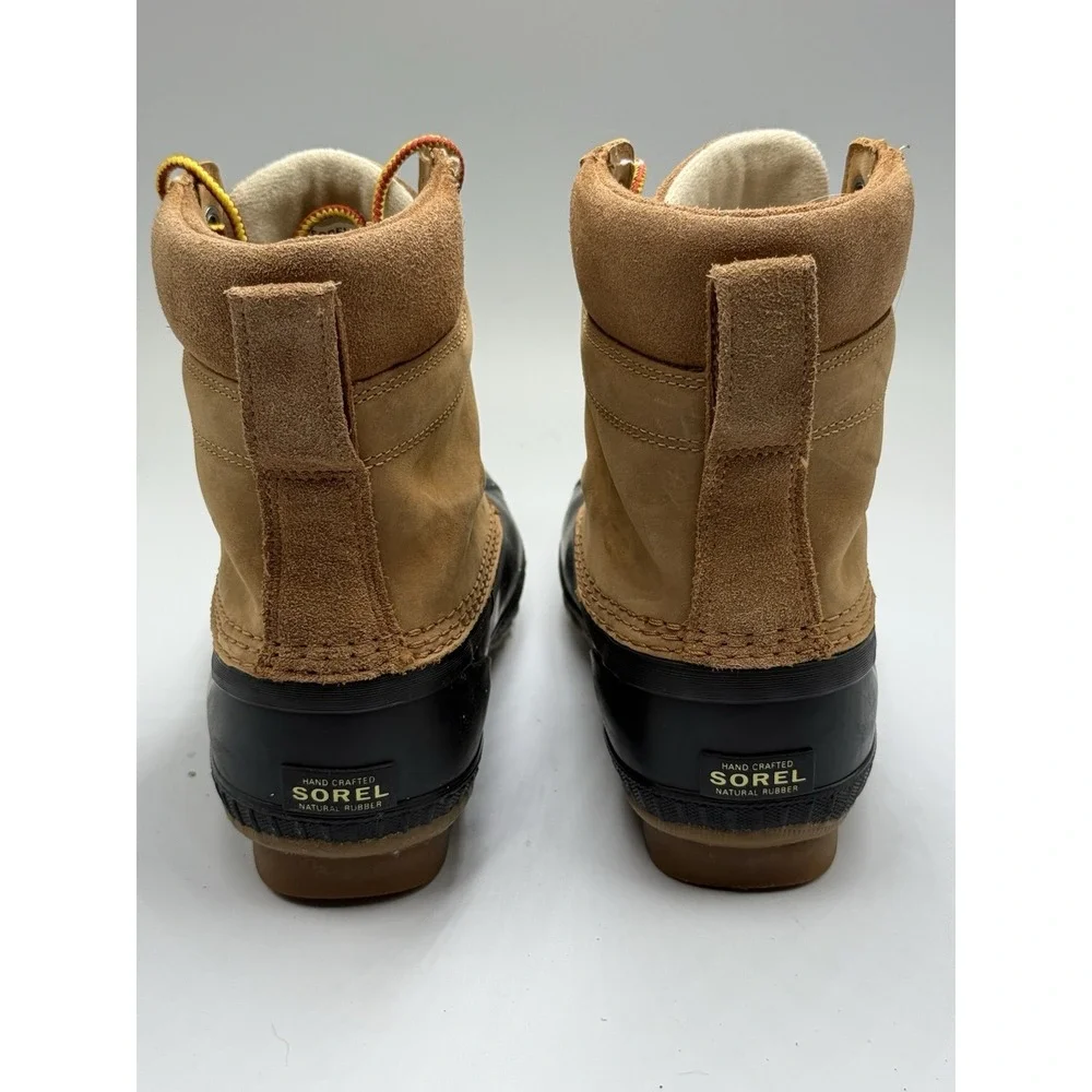 Sorel Cheyanne II Men Boot 6 Black Brown Leather Waterproof Snow Boot NY1891-286
